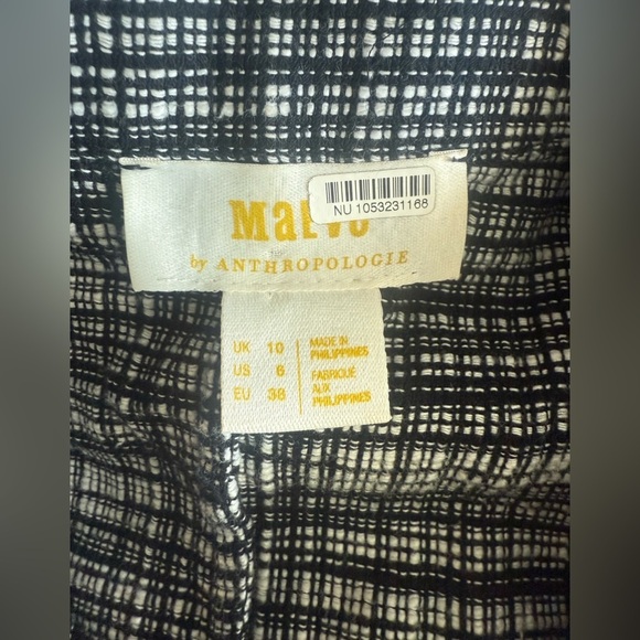 Anthropologie Maeve Plaid Halter Tweed Flare Jumpsuit Size 8 - Picture 4 of 5